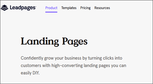 leadpages landing page builder creator seo