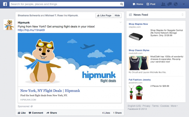 Facebook Ad Example Pay-per-click Social Media Advertising PPC 
